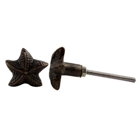 Antique Starfish Metal Drawer Knobs